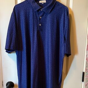 Peter Millar Men's Geometric Blue Polo
